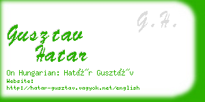 gusztav hatar business card